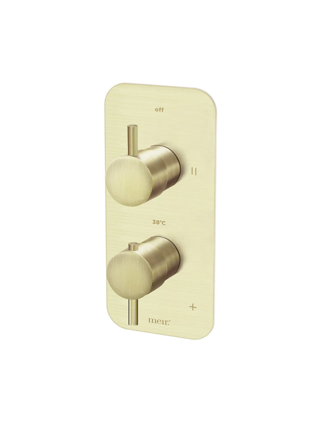 Meir Two-Way Thermostatic Mixer Valve with Diverter - Tiger Bronze (SKU: MTV22-SET-BB) Image - 1