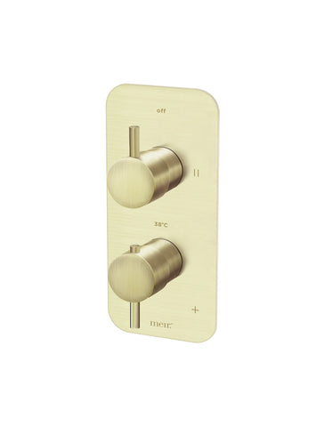 Two-Way Thermostatic Mixer Valve with Diverter - Tiger Bronze