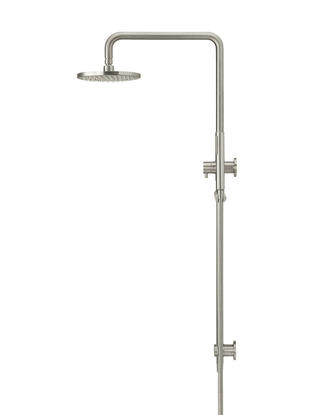 Meir Round Combination Shower Rail, 200mm Head, Single Function Hand Shower - PVD Brushed Nickel (SKU: MZ0704-R-PVDBN) Image - 4
