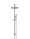 Round Combination Shower Rail, 200mm Head, Single Function Hand Shower - PVD Brushed Nickel - MZ0704-R-PVDBN