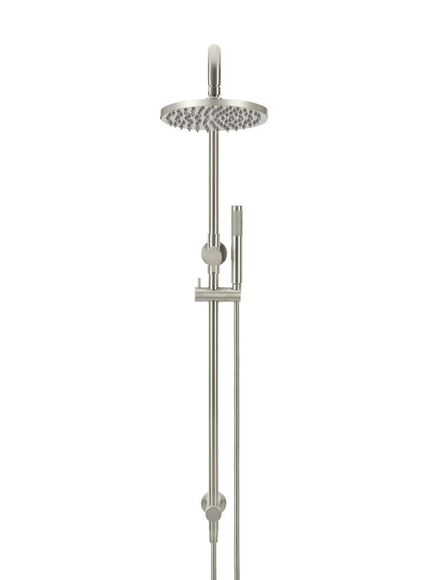 Meir Round Combination Shower Rail, 200mm Head, Single Function Hand Shower - PVD Brushed Nickel (SKU: MZ0704-R-PVDBN) Image - 2